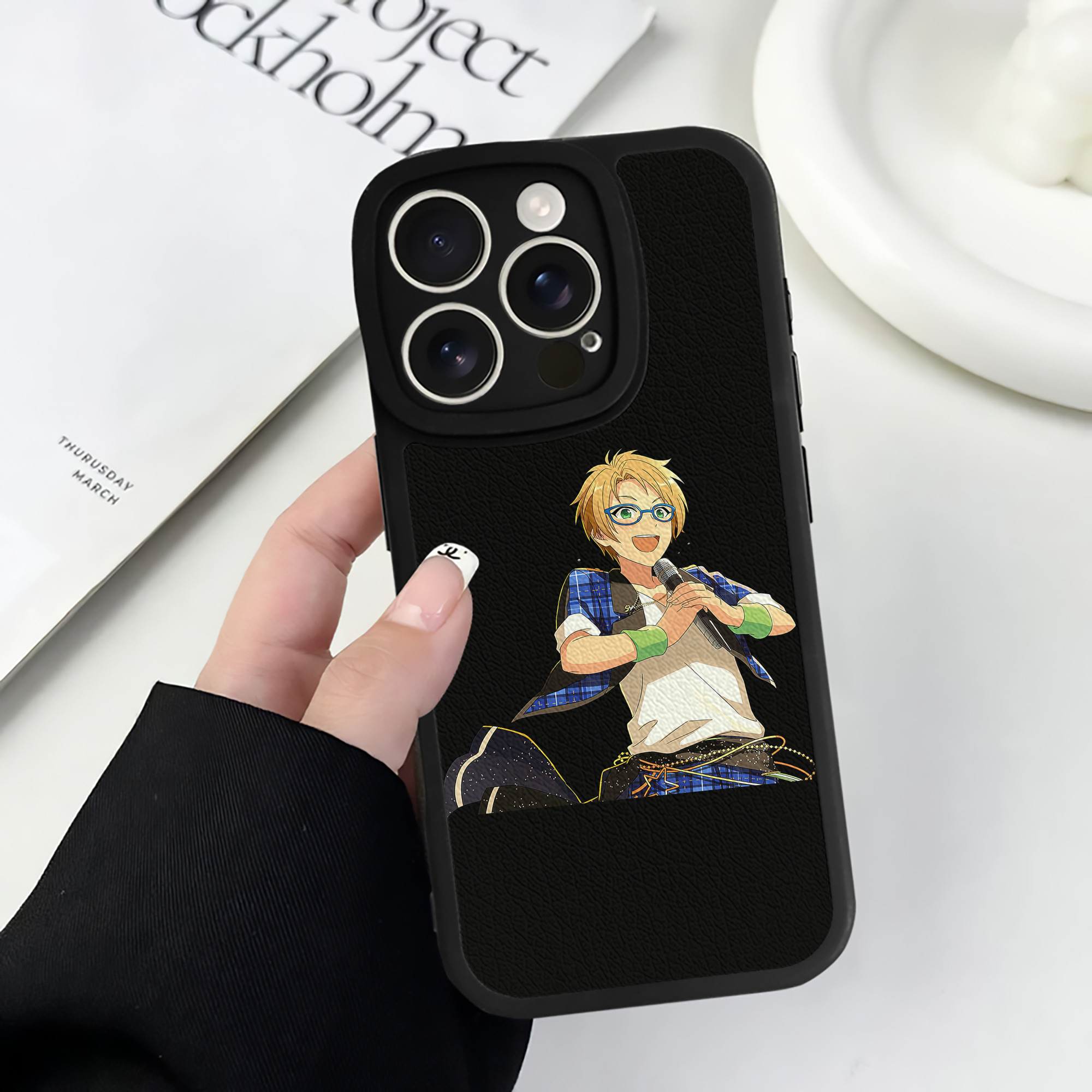 （画像用） あんさんぶるスターズ! Ensemble Stars 【iPhone 16シリーズ対応】シリコンスマホケース（レザー調） 材質：シリコン